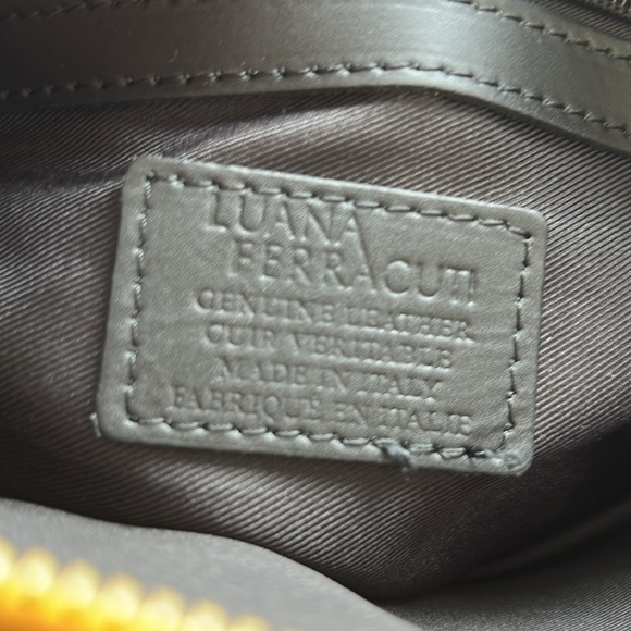 Yellow Genuine Leather Top Handle Handbag - Picture 13 of 13